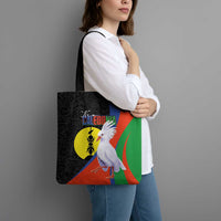 New Caledonia Tote Bag Kagu Bird and The Seal with Melanesian Culture - Polynesian Pride