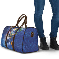 Marshall Islands Manit Day Travel Bag Grunge National Flag with Whales and Tribal Tattoos - Polynesian Pride