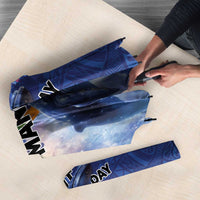 Marshall Islands Manit Day Umbrella Grunge National Flag with Whales and Tribal Tattoos - Polynesian Pride