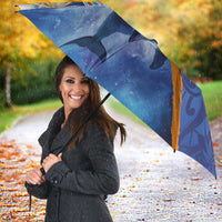 Marshall Islands Manit Day Umbrella Grunge National Flag with Whales and Tribal Tattoos - Polynesian Pride