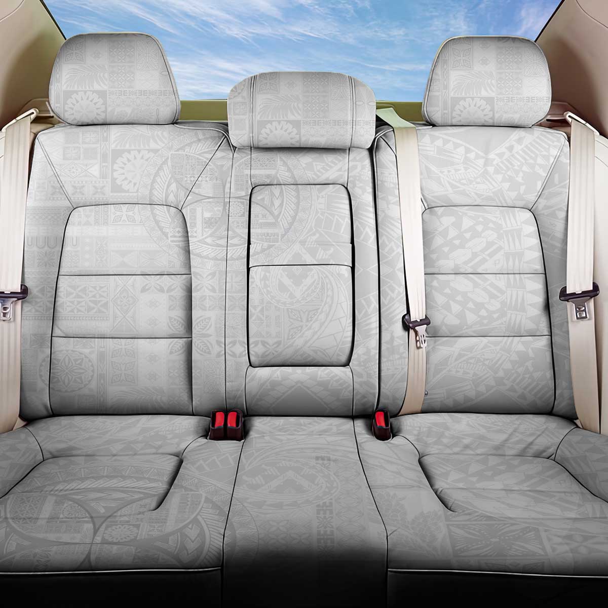 Samoan Culture-Lotu Tamaiti Back Car Seat Cover Siapo and Polynesian Art Tattoos - Polynesian Pride