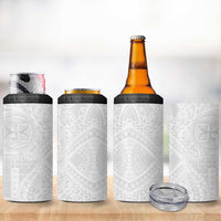 Samoan Culture-Lotu Tamaiti 4 in 1 Can Cooler Tumbler Siapo and Polynesian Art Tattoos - Polynesian Pride