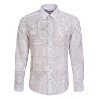 Samoan Culture-Lotu Tamaiti Family Matching Off The Shoulder Long Sleeve Dress and Hawaiian Shirt Siapo and Polynesian Art Tattoos - Polynesian Pride