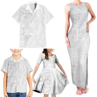 Samoan Culture-Lotu Tamaiti Family Matching Tank Maxi Dress and Hawaiian Shirt Siapo and Polynesian Art Tattoos LT03 - Polynesian Pride