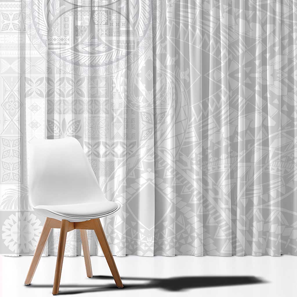 Samoan Culture-Lotu Tamaiti Window Curtain Siapo and Polynesian Art Tattoos - Polynesian Pride