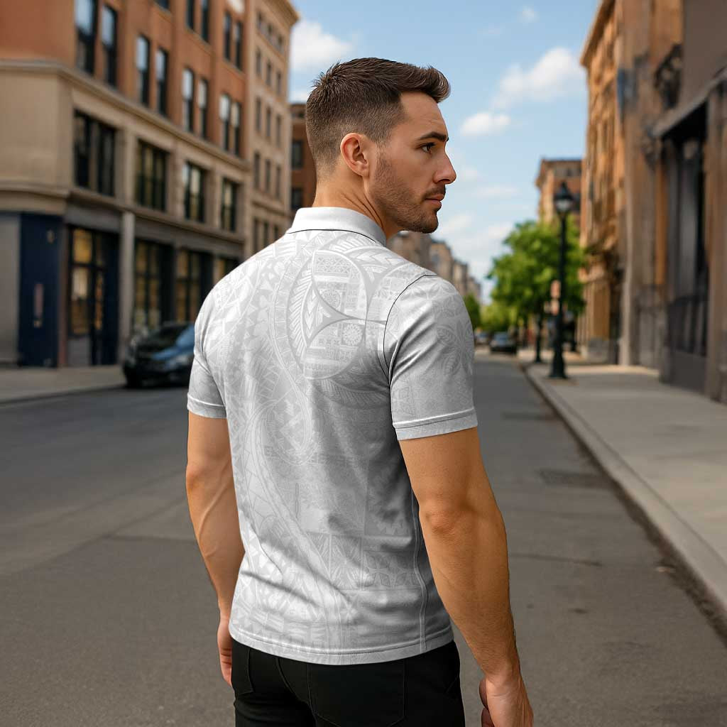 Samoan Culture-Lotu Tamaiti Zipper Polo Shirt Siapo and Polynesian Art Tattoos - Polynesian Pride