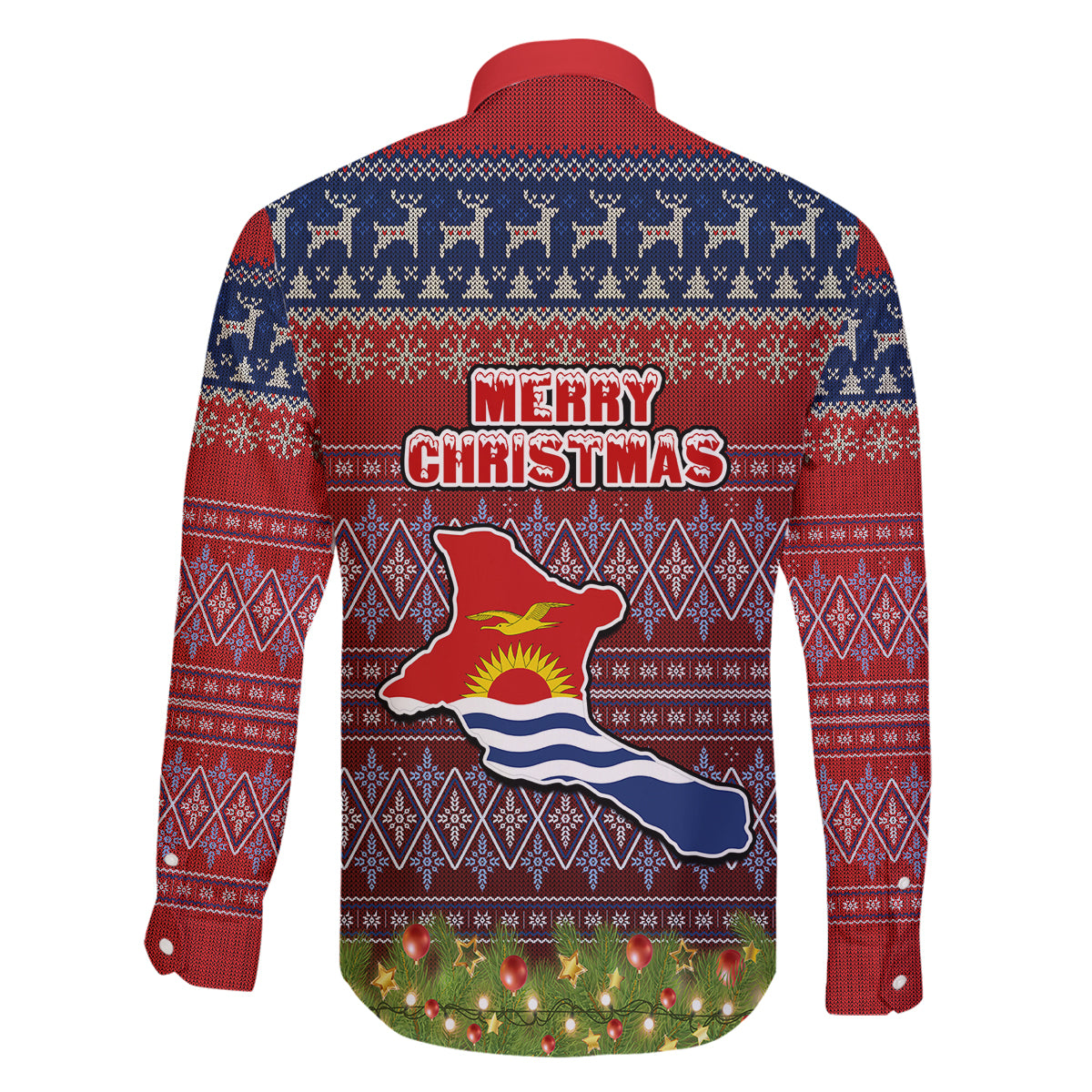 kiribati-christmas-family-matching-summer-maxi-dress-and-hawaiian-shirt-coat-of-arms-and-map-beautiful-merry-xmas-snowflake