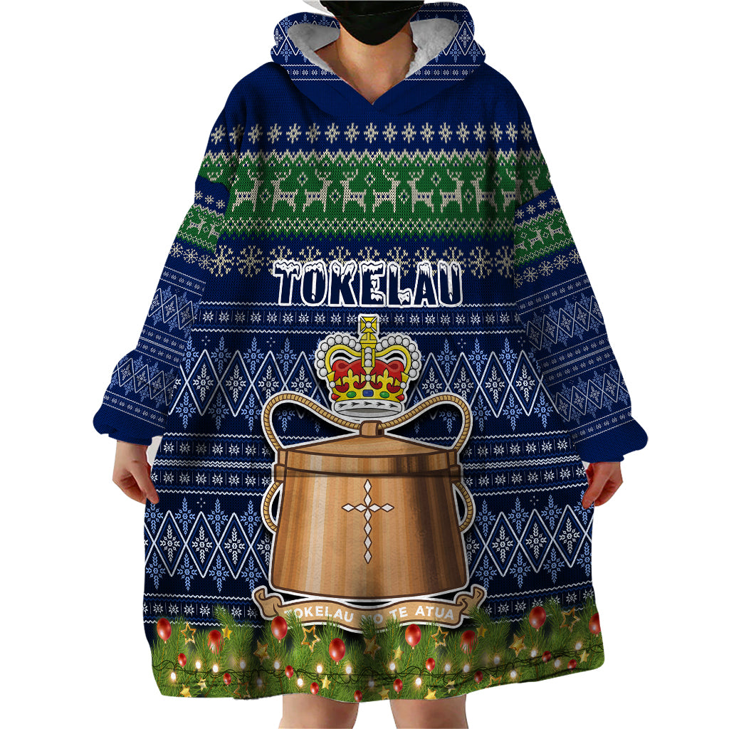 tokelau-christmas-wearable-blanket-hoodie-coat-of-arms-and-map-beautiful-merry-xmas-snowflake