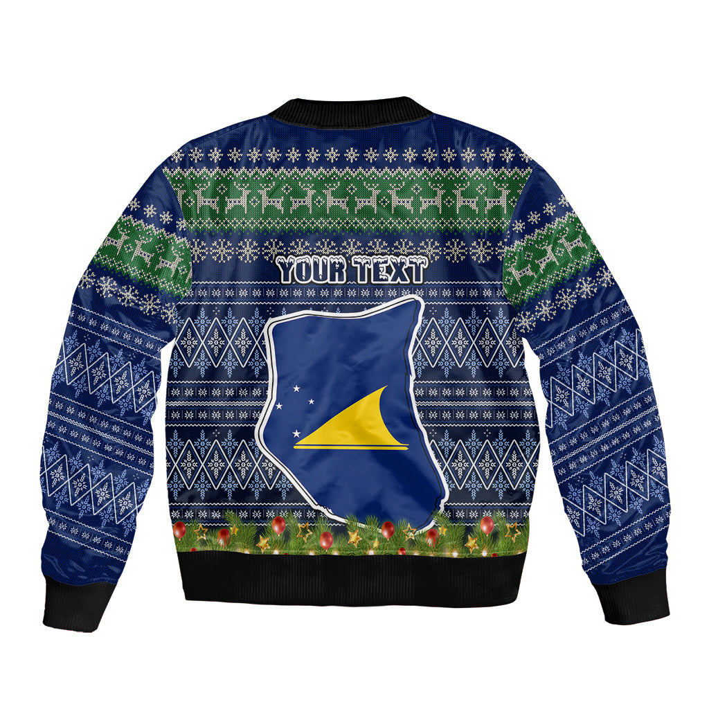 personalised-tokelau-christmas-bomber-jacket-coat-of-arms-and-map-beautiful-merry-xmas-snowflake