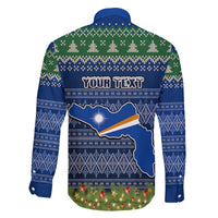 personalised-marshall-islands-christmas-family-matching-long-sleeve-bodycon-dress-and-hawaiian-shirt-coat-of-arms-and-map-beautiful-merry-xmas-snowflake