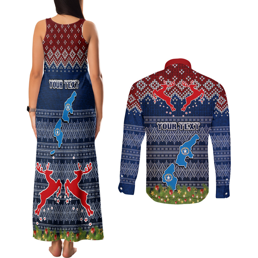 personalised-northern-mariana-islands-christmas-couples-matching-tank-maxi-dress-and-long-sleeve-button-shirts-coat-of-arms-and-map-beautiful-merry-xmas-snowflake