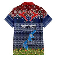 personalised-northern-mariana-islands-christmas-family-matching-short-sleeve-bodycon-dress-and-hawaiian-shirt-coat-of-arms-and-map-beautiful-merry-xmas-snowflake