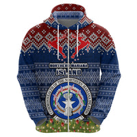 Personalised Northern Mariana Islands Christmas Hoodie Coat of Arms and Map Beautiful Merry Xmas Snowflake LT03 - Polynesian Pride