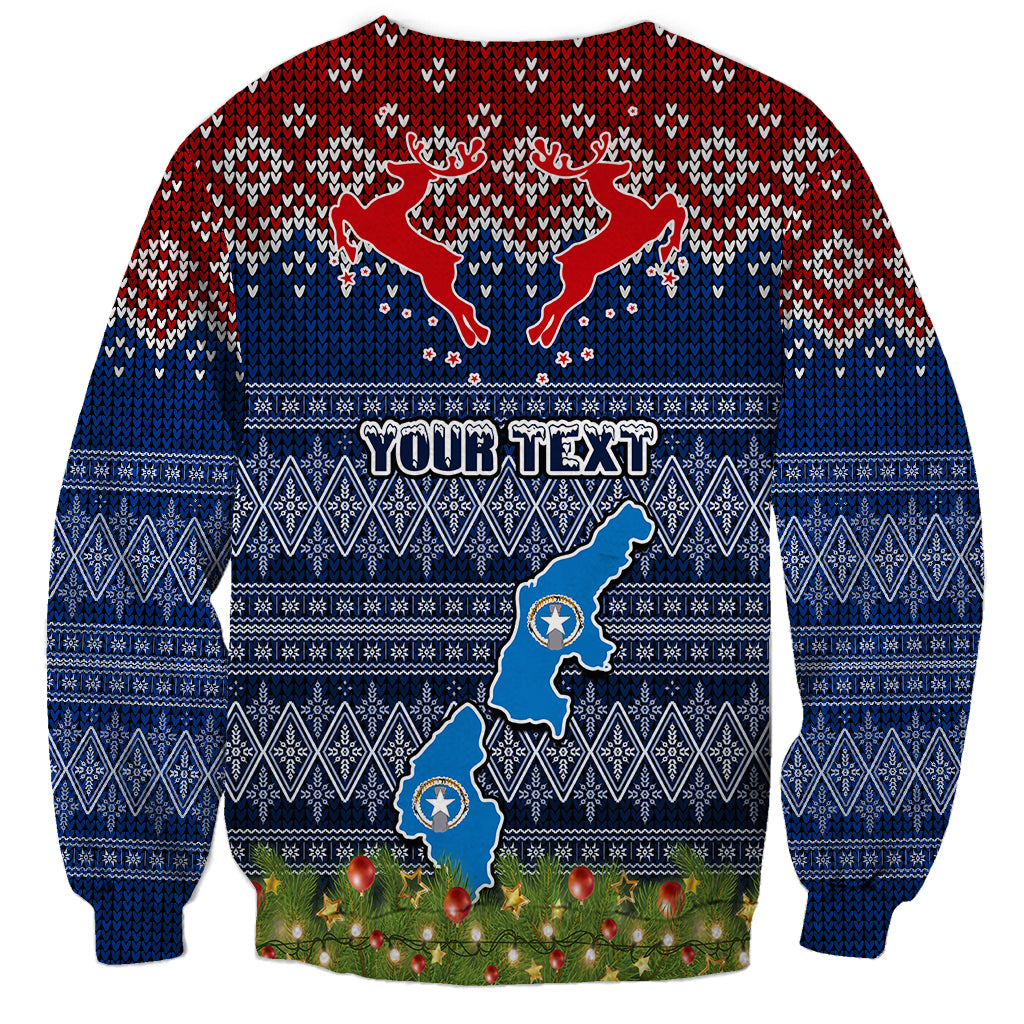 personalised-northern-mariana-islands-christmas-sweatshirt-coat-of-arms-and-map-beautiful-merry-xmas-snowflake