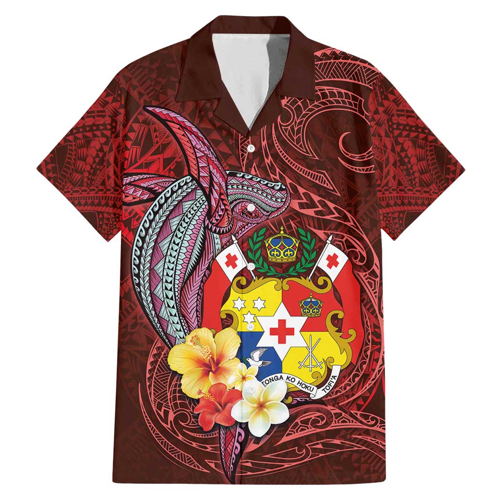 Tonga Humpback Whale Family Matching Mermaid Dress and Hawaiian Shirt National Seal with Hibiscus and Polynesian Tattoo