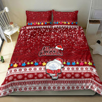 Palau Christmas Bedding Set Snowman and Palau Coat of Arms Maori Tribal Xmas Style LT03 - Polynesian Pride