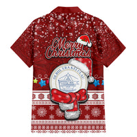 Palau Christmas Family Matching Mermaid Dress and Hawaiian Shirt Snowman and Palau Coat of Arms Maori Tribal Xmas Style LT03 - Polynesian Pride