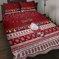 Personalised Palau Christmas Quilt Bed Set Snowman and Palau Coat of Arms Maori Tribal Xmas Style LT03 - Polynesian Pride