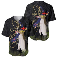 New Zealand Hoiho Baseball Jersey Maori Art Tattoo and Silver Fern LT03 - Polynesian Pride