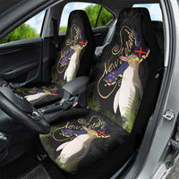 New Zealand Hoiho Car Seat Cover Maori Art Tattoo and Silver Fern