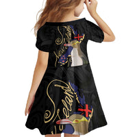 New Zealand Hoiho Family Matching Tank Maxi Dress and Hawaiian Shirt Maori Art Tattoo and Silver Fern LT03 - Polynesian Pride