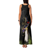 New Zealand Hoiho Family Matching Tank Maxi Dress and Hawaiian Shirt Maori Art Tattoo and Silver Fern LT03 - Polynesian Pride