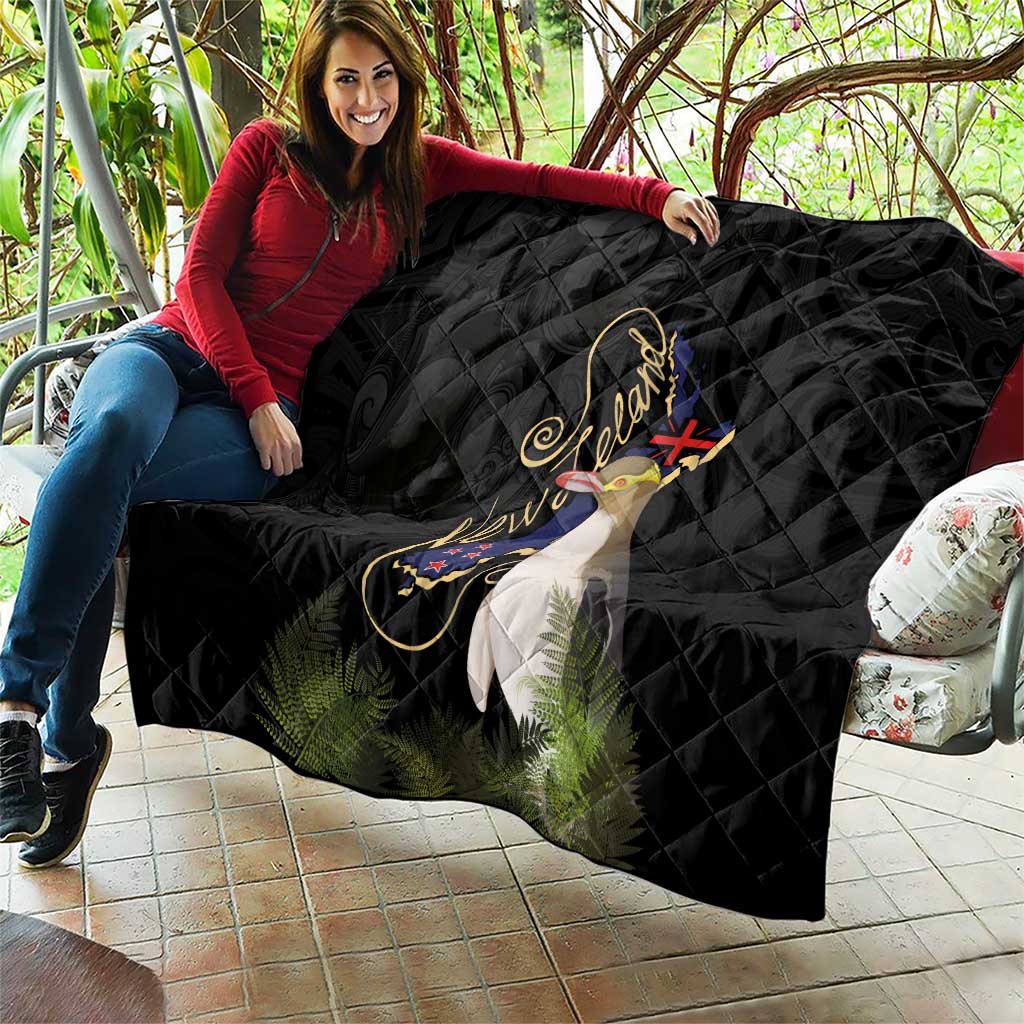 New Zealand Hoiho Quilt Maori Art Tattoo and Silver Fern LT03 - Polynesian Pride