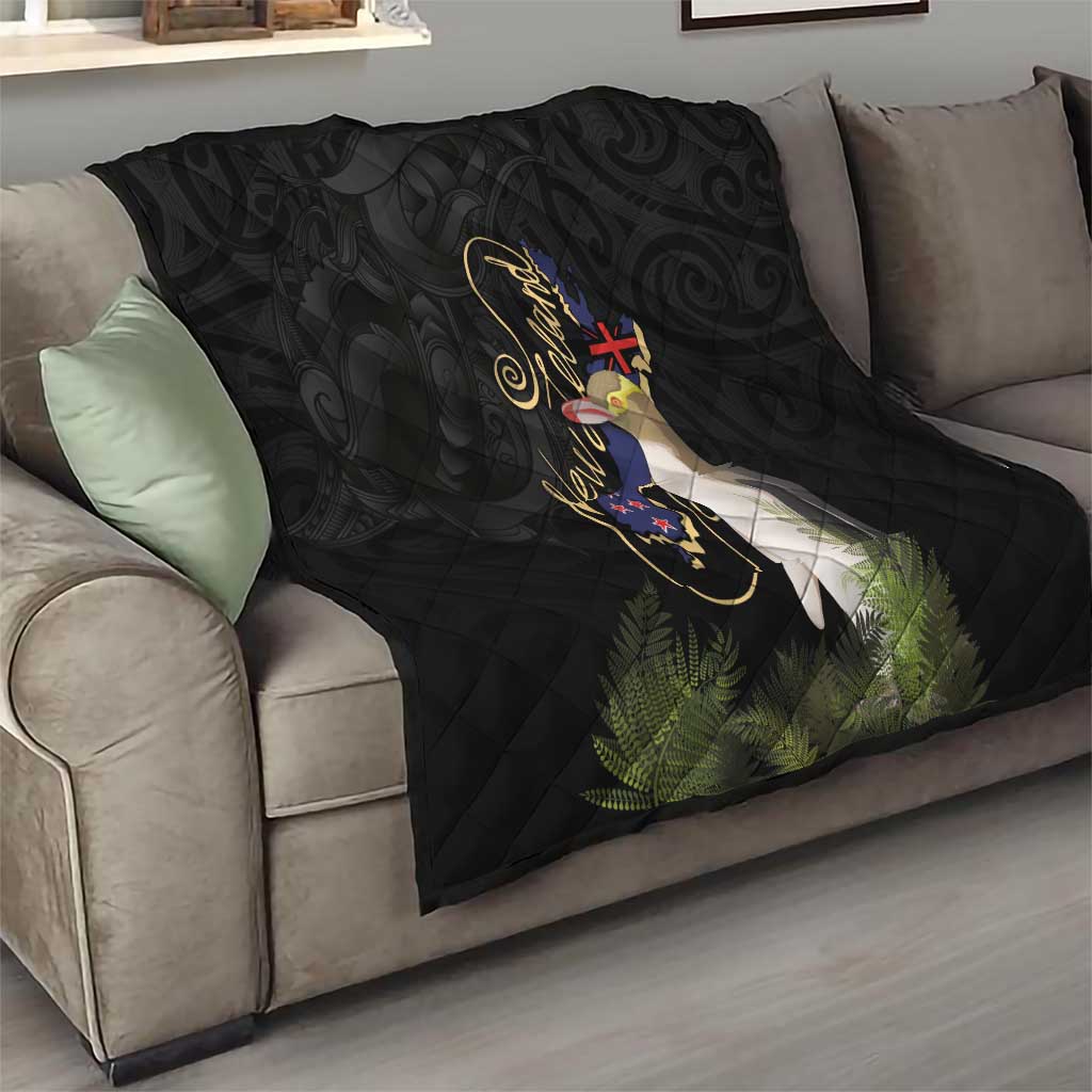 New Zealand Hoiho Quilt Maori Art Tattoo and Silver Fern LT03 - Polynesian Pride