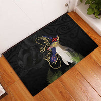 New Zealand Hoiho Rubber Doormat Maori Art Tattoo and Silver Fern