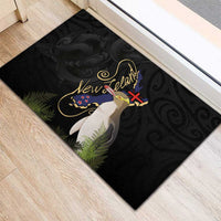 New Zealand Hoiho Rubber Doormat Maori Art Tattoo and Silver Fern