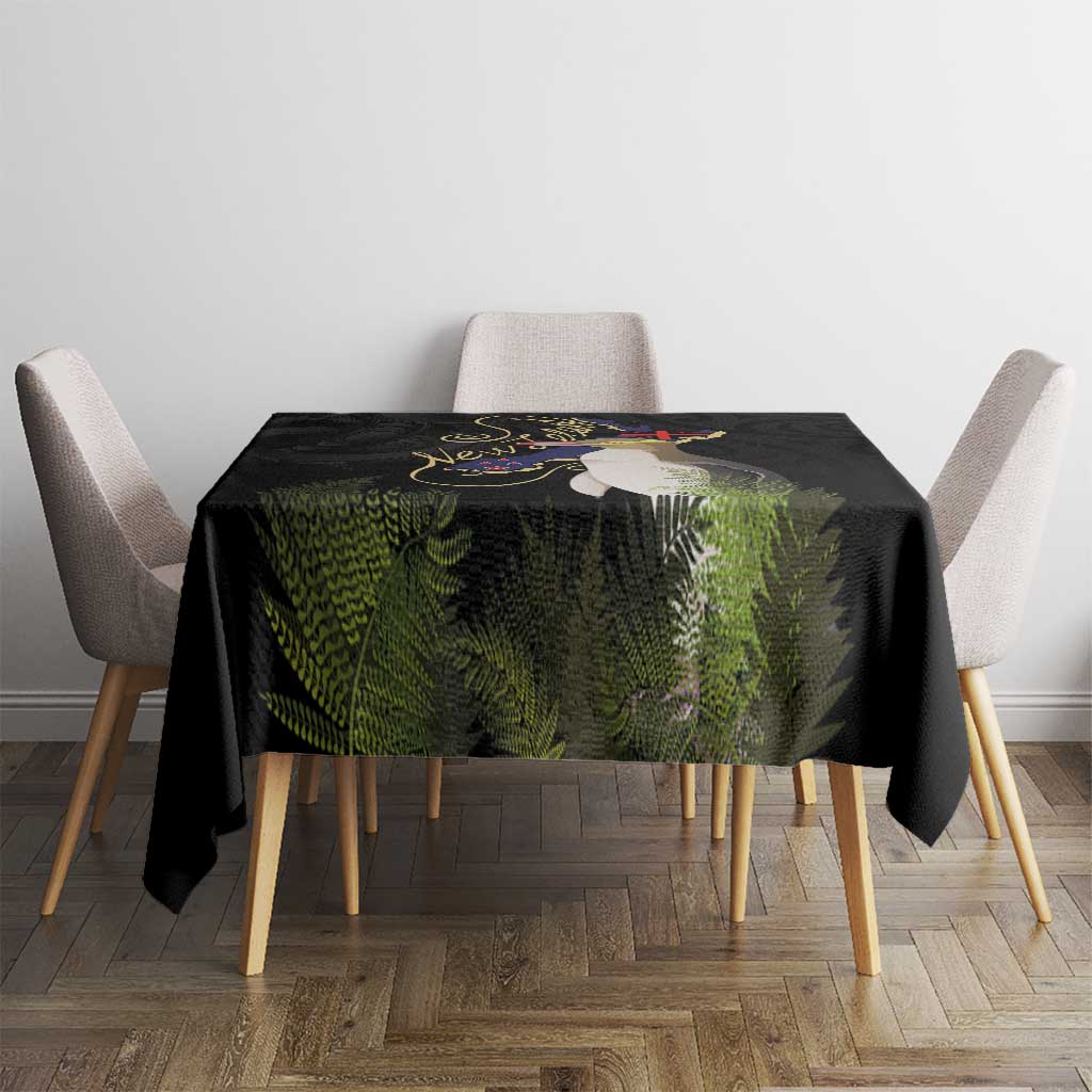 New Zealand Hoiho Tablecloth Maori Art Tattoo and Silver Fern