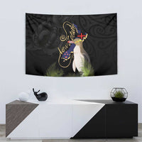 New Zealand Hoiho Tapestry Maori Art Tattoo and Silver Fern LT03 - Polynesian Pride