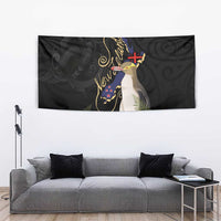 New Zealand Hoiho Tapestry Maori Art Tattoo and Silver Fern LT03 - Polynesian Pride