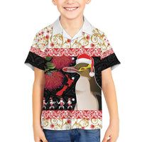 New Zealand Merry Christmas Family Matching Tank Maxi Dress and Hawaiian Shirt Hoiho Xmas - Haka Dance and Pohutukawa
