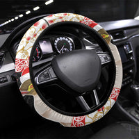 New Zealand Merry Christmas Steering Wheel Cover Hoiho Xmas - Haka Dance and Pohutukawa