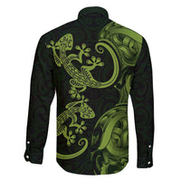New Zealand Gecko Maori Art Tattoo Family Matching Short Sleeve Bodycon Dress and Hawaiian Shirt
