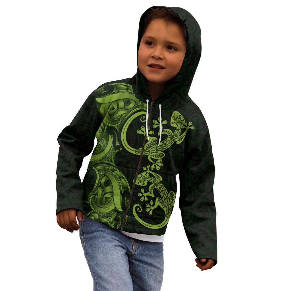 New Zealand Gecko Maori Art Tattoo Kid Hoodie