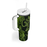 New Zealand Gecko Maori Art Tattoo Tumbler With Handle
