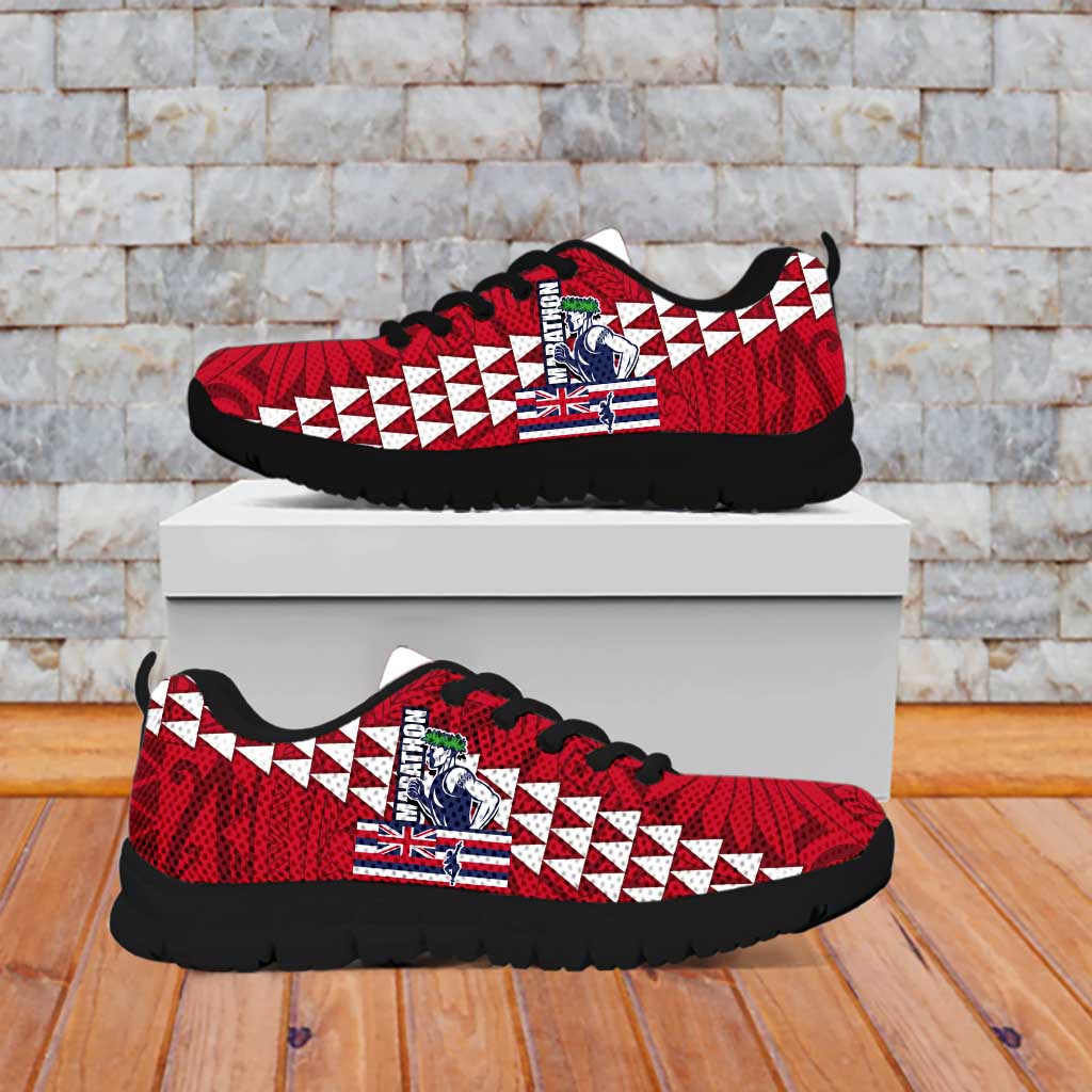 Honolulu Running 2024 Sneakers Marathon Competition - Hula Runner and Kakau Art Tattoo