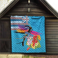 Honolulu Anniversary 52nd Running Quilt Marathon Competition Kakau Pattern Blue Color LT03 - Polynesian Pride