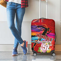 Honolulu Anniversary 52nd Running Luggage Cover Marathon Competition Kakau Pattern Red Color