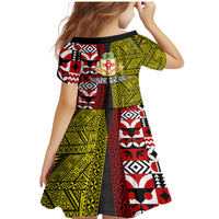 Tonga Kolisi Tonga Family Matching Mermaid Dress and Hawaiian Shirt Ngatu and Geometric Pattern LT03 - Polynesian Pride