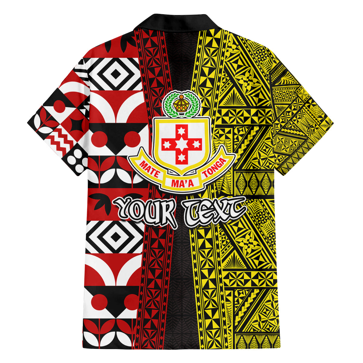 Tonga Kolisi Tonga Family Matching Off Shoulder Long Sleeve Dress and Hawaiian Shirt Ngatu and Geometric Pattern LT03 - Polynesian Pride