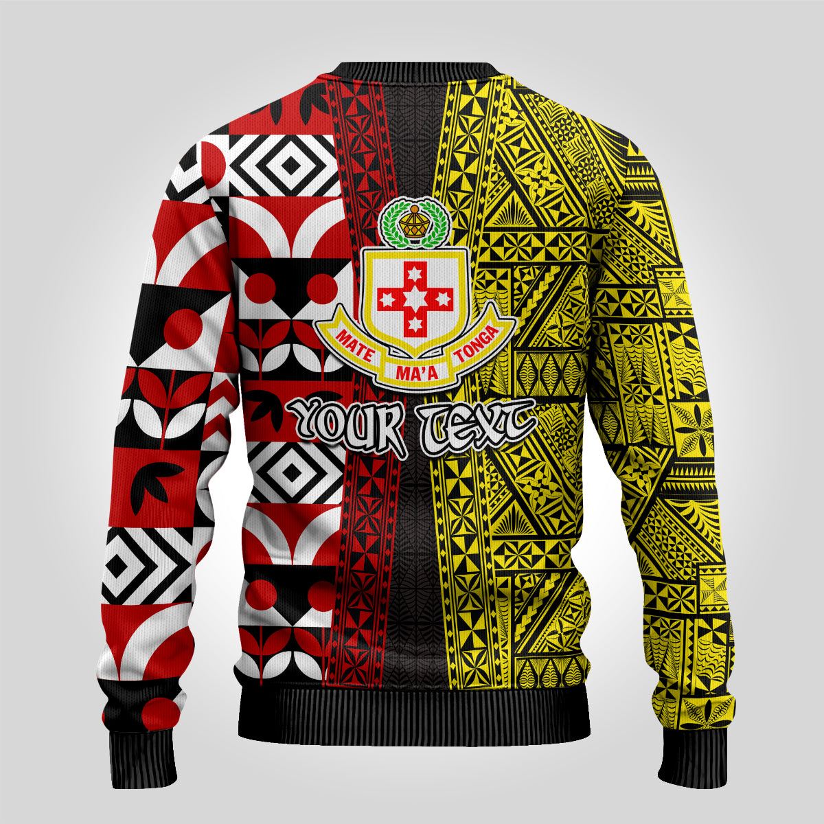 Tonga Kolisi Tonga Ugly Christmas Sweater Ngatu and Geometric Pattern LT03 - Polynesian Pride