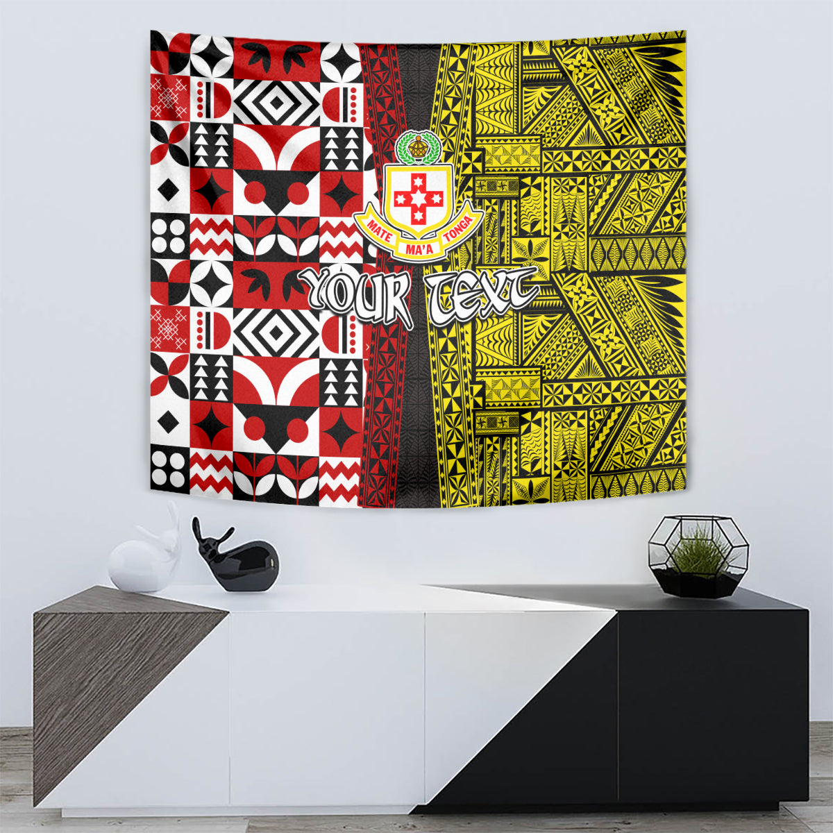 Tonga Kolisi Tonga Tapestry Ngatu and Geometric Pattern LT03 - Polynesian Pride