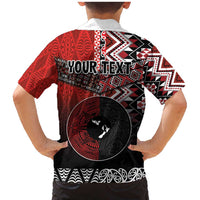 Personalised Aotearoa and Tonga Together Family Matching Mermaid Dress and Hawaiian Shirt Manaia and Tongan Tribal Cross - Taniko and Ngatu Art Tattoo