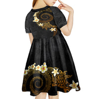 Polynesian Spiral Tribal Tattoo Kid Short Sleeve Dress Golden Color LT03 - Polynesian Pride