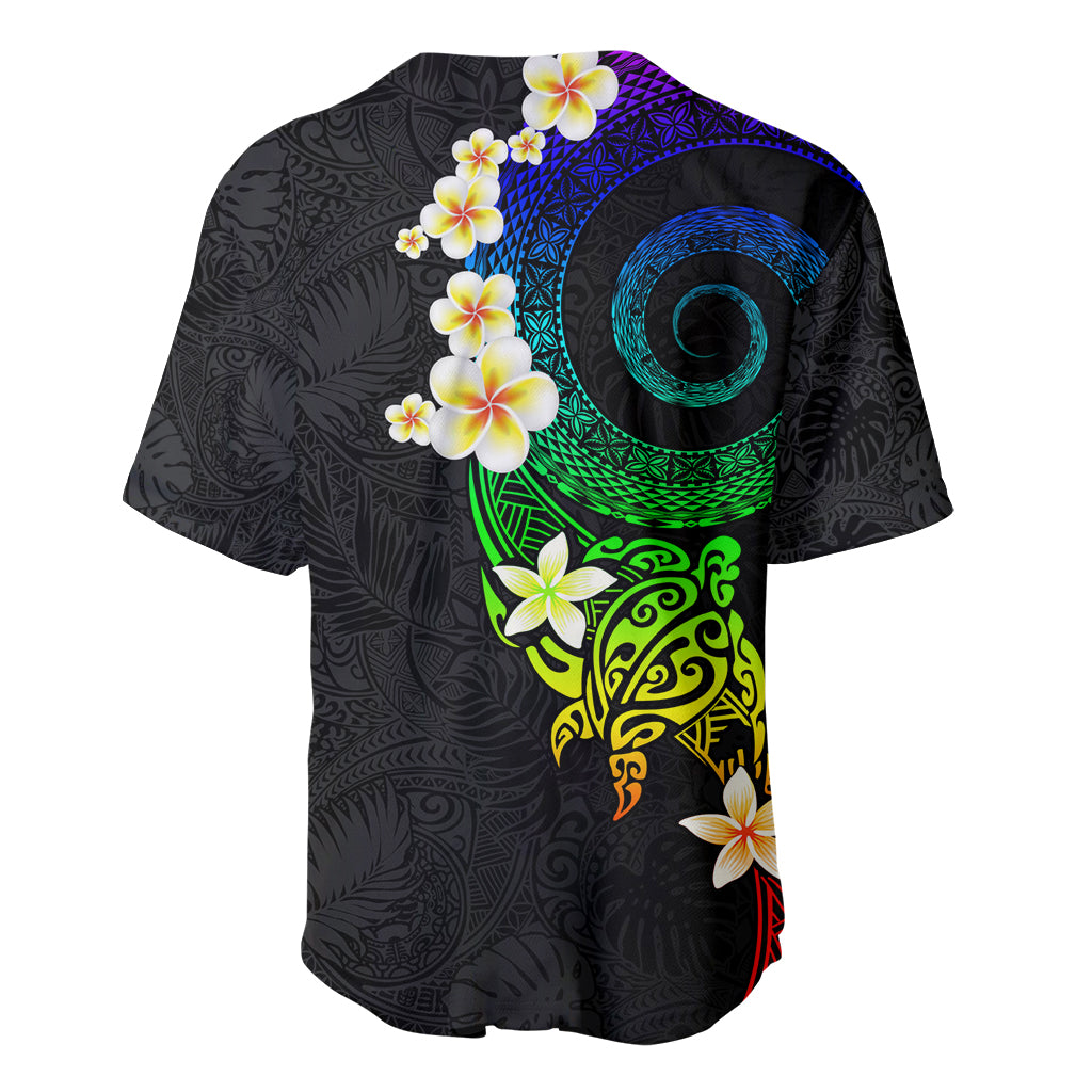 Polynesian Spiral Tribal Tattoo Baseball Jersey Fanciful Color