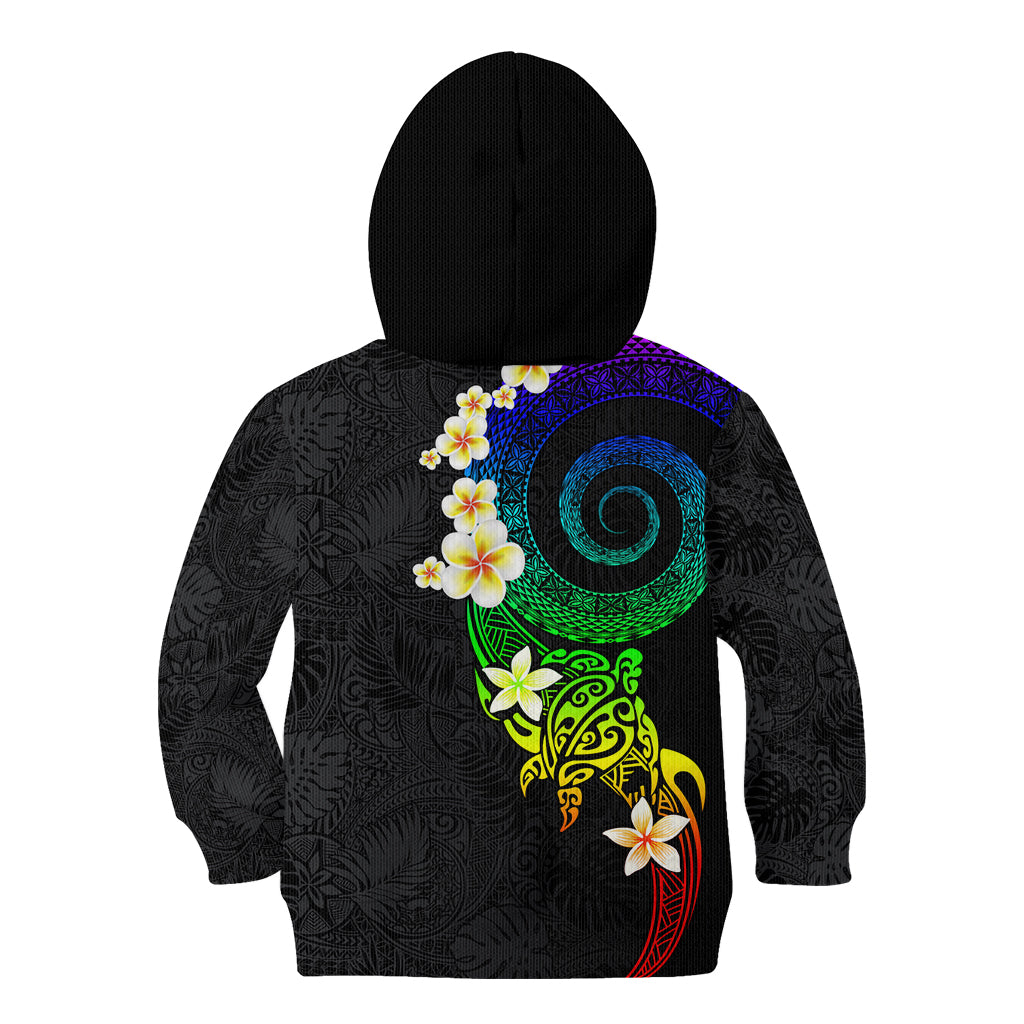 Polynesian Spiral Tribal Tattoo Kid Hoodie Fanciful Color LT03 - Polynesian Pride