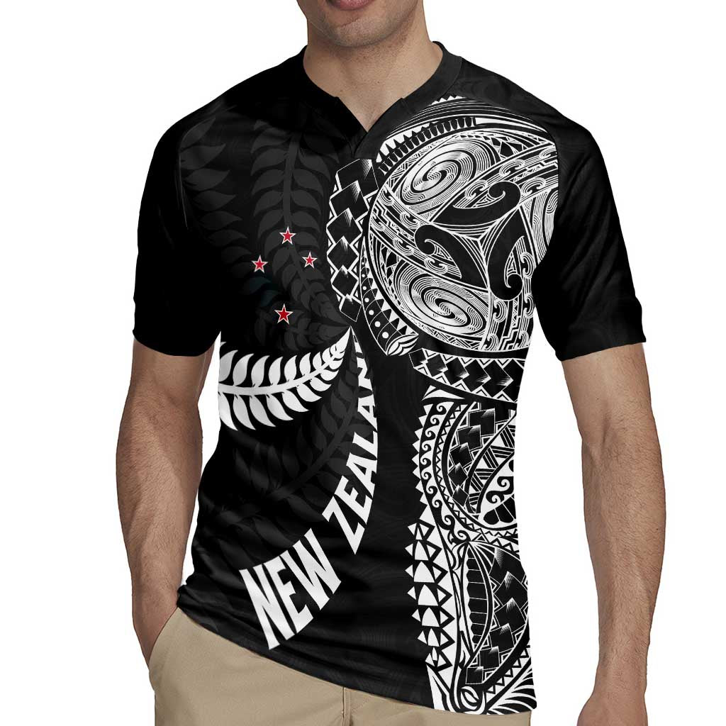 Aotearoa Volleyball Custom Rugby Jersey Silver Ferns and Maori Tribal Black